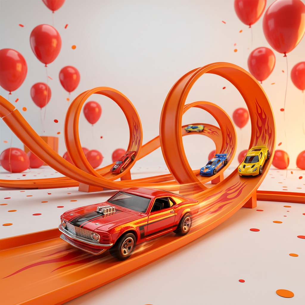 Gabriel 3 anos — Hot Wheels Party